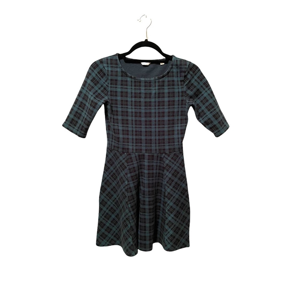 JACK WILLS Green and Black Plaid Dress, Size 4